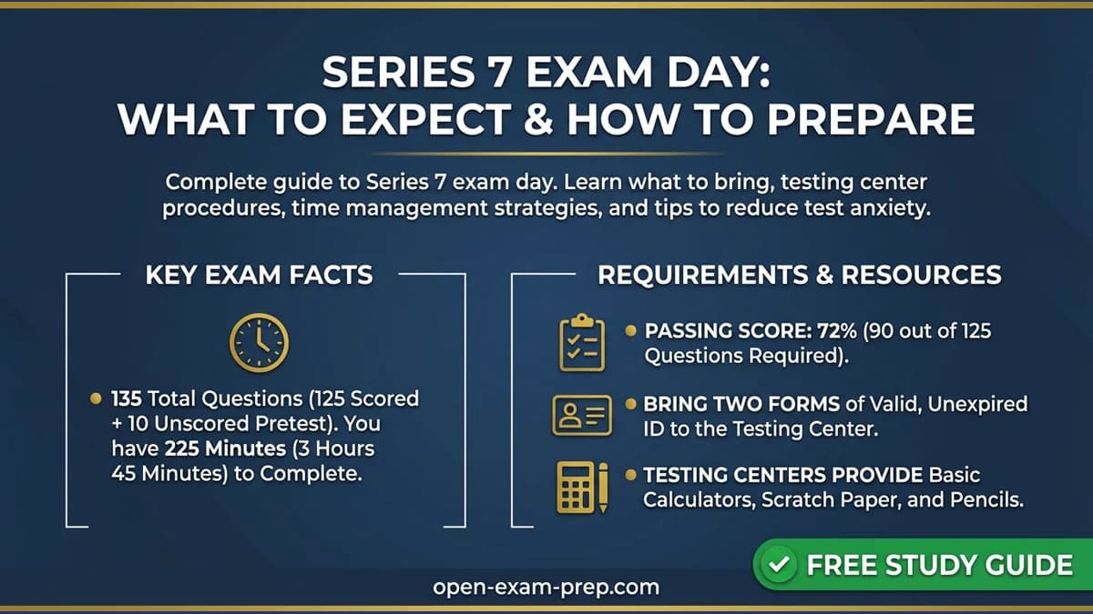 Series 7 Exam 2026: 125 Questions, 72% Passing, $300 Fee, 3.75 Hours