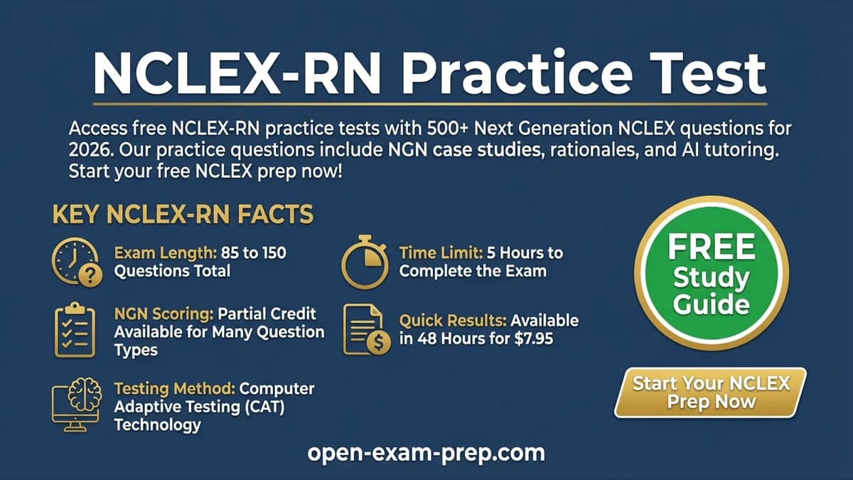 NCLEX-RN 2026: 85-150 questions, 5 hours, Quick Results $7.95, NGN Clinical Judgment Model