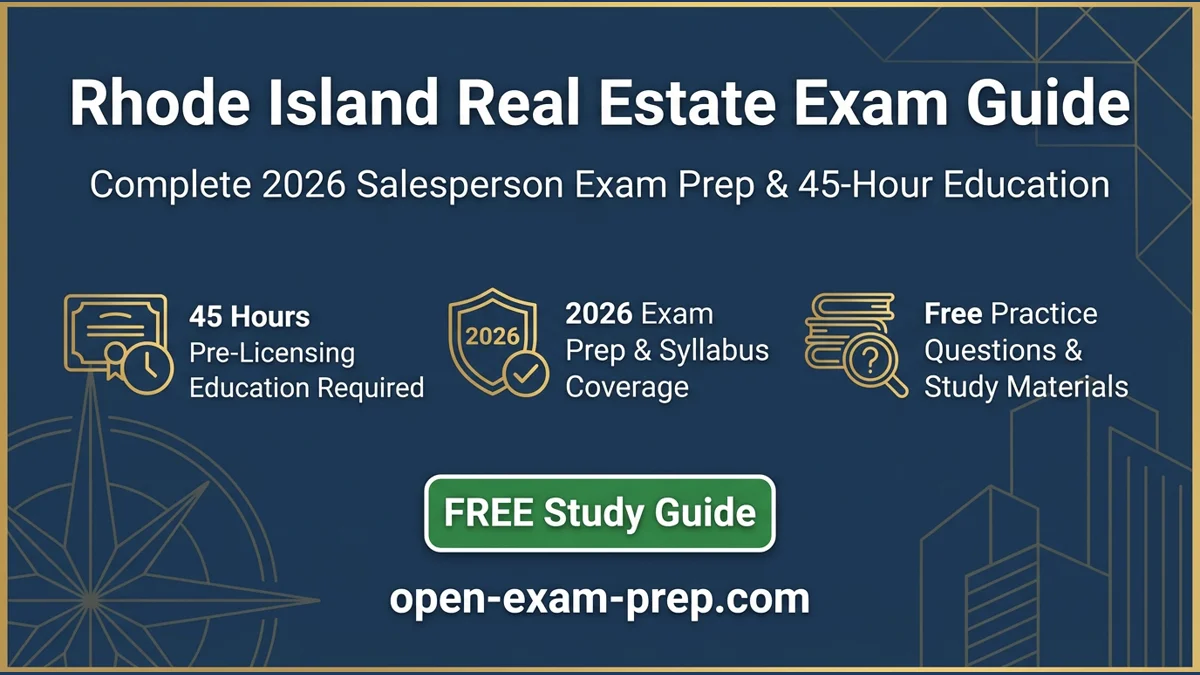 Rhode Island Real Estate Exam 2026: 130 questions, 70 scaled passing score, 45 hours education