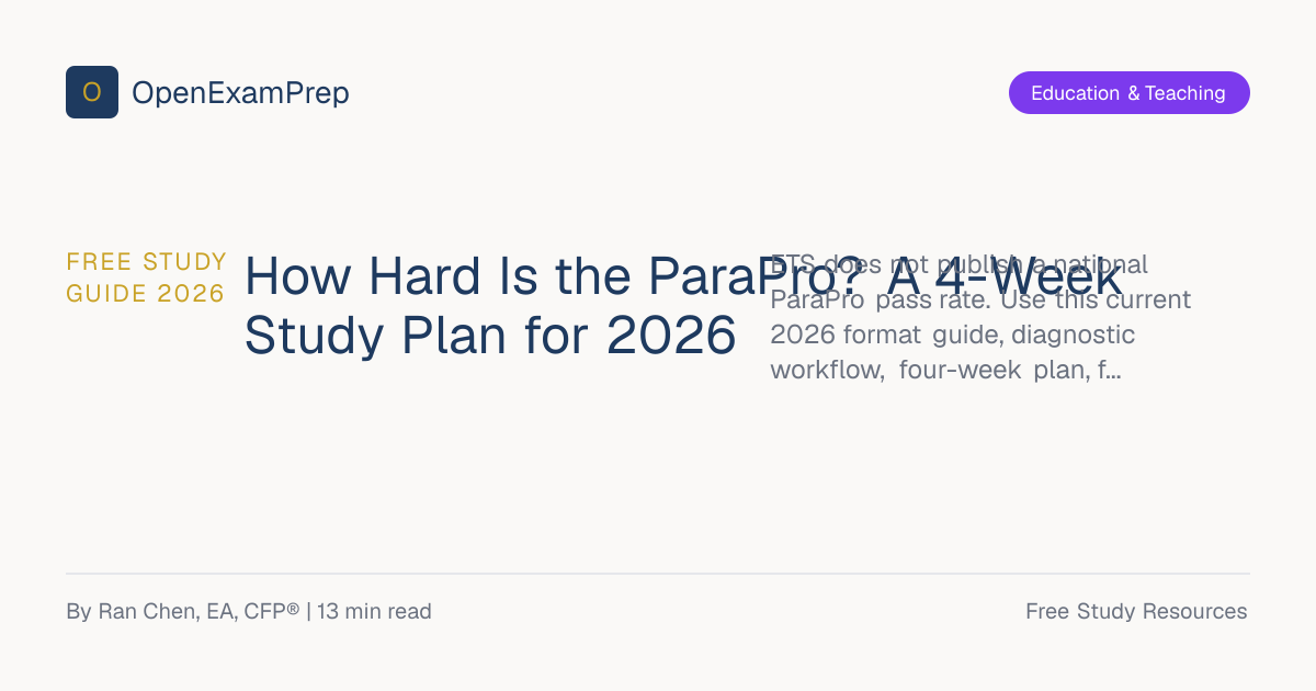 How Hard Is the ParaPro? 2026 Study Plan and Tips | OpenExamPrep